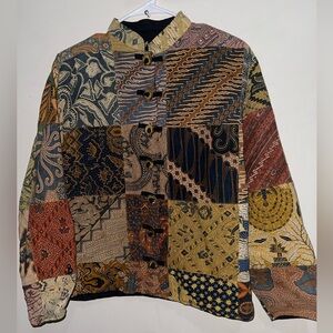Kosi Bali Collection Women's Boho Patchwork Cotton Jacket Medium